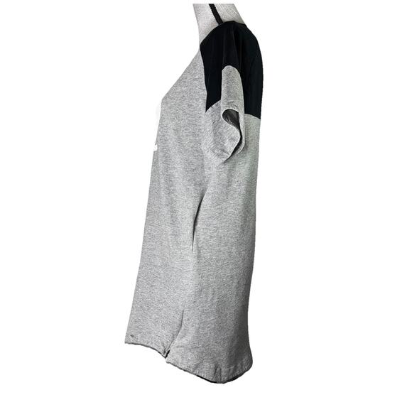 NIKE UofO Oregon Ducks Sz Medium Maternity Shirt Dress Short Gray Logo Side Zip - Picture 4 of 9